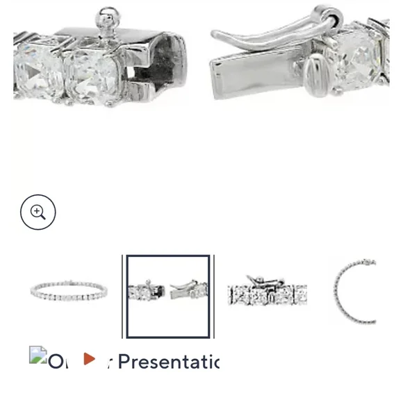 ✨ Asscher Cut CZ Tennis Bracelet 925 Sterling | QVC Style - Picture 4 of 15